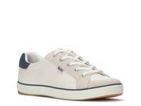 Women's Center III Leather Wide Width Sneaker SNOW WHITE/NAVY WIDE view