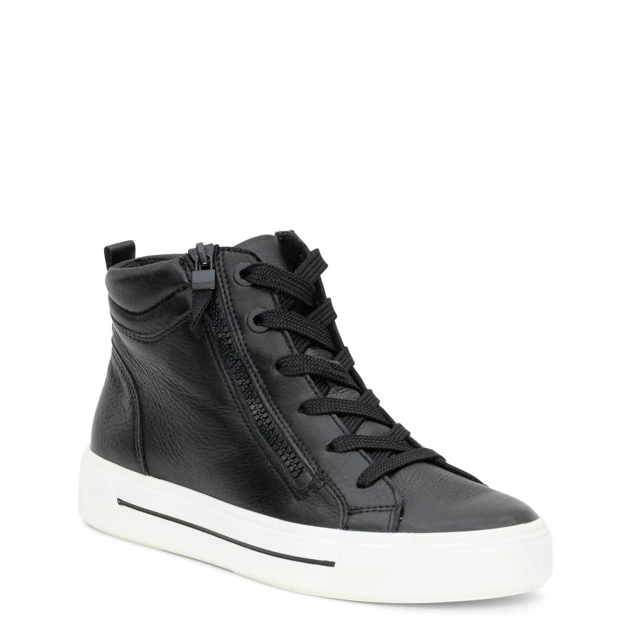 Ara Women's Camden Mid Wide Width Sneaker In Black