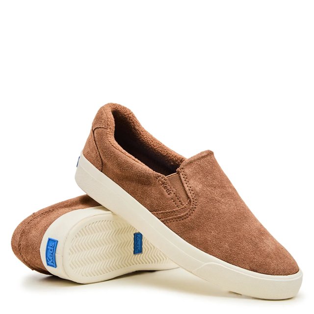 Keds Pursuit Slip On – Sneaker Donna In Camoscio Taupe – Taglia 7 – Comode E Senza Lacci - 2