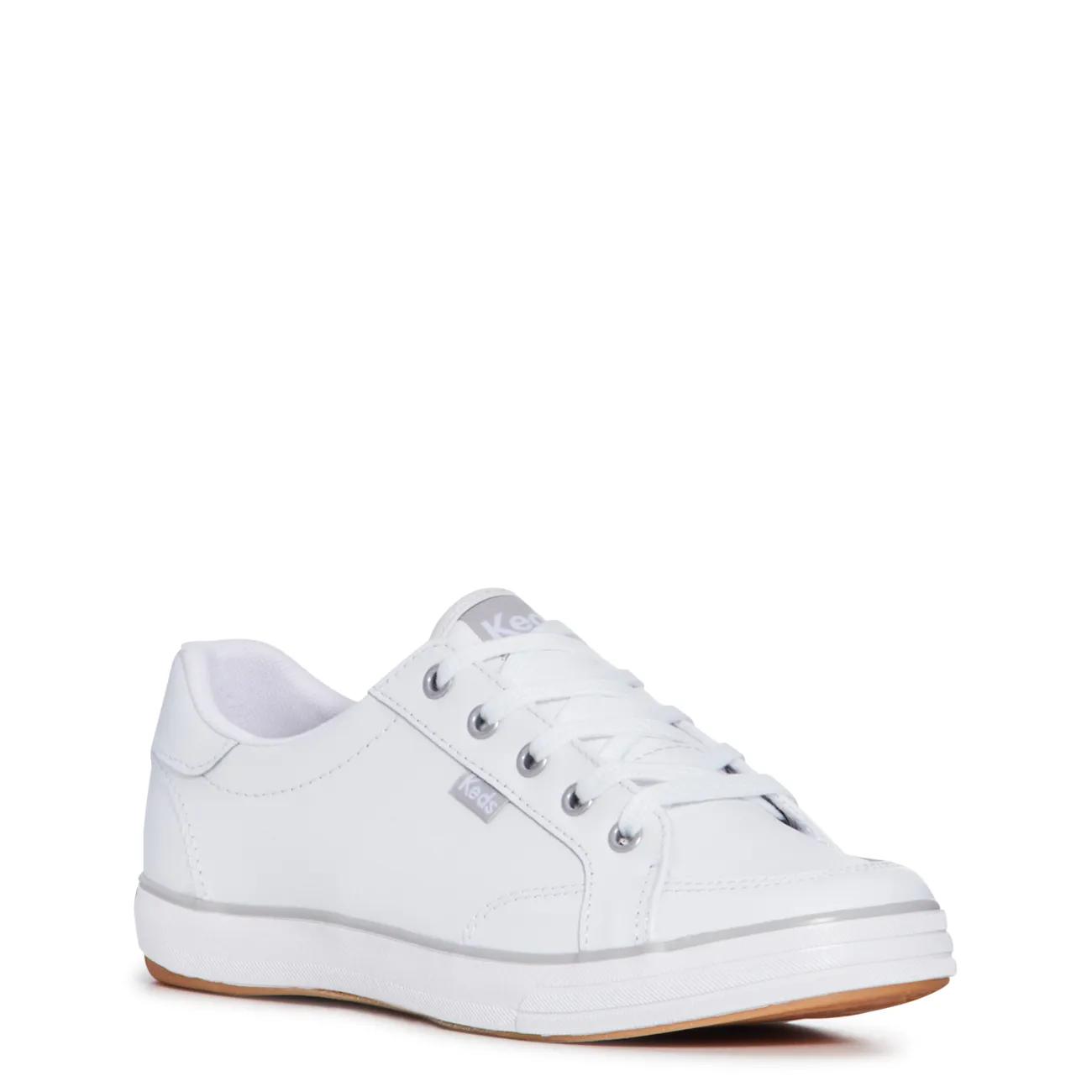 Keds Women's Center Iii Wide Width Leather Sneaker In White