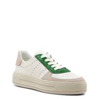 Women's Calgary Wide Width Sneaker SHELL, CREAM & GRASS view