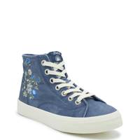 Women's Catch Sun Hi-Top Embroidered Sneaker Blue view