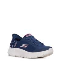 Women's Hands Free Slip-ins Go Walk Flex Eva Wide Width Sneaker NAVY/PINK WIDE view