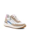 Women's Gardenia Wide Width Sneaker PEBBLE/WHITE/BLUE/PINK view