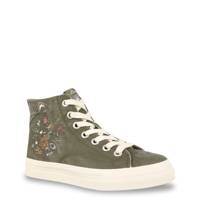 Women's Catch Sun Hi-Top Embroidered Sneaker Green Fabric view