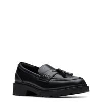Women's Lauryl Tassel Loafer BLACK LEATHER view
