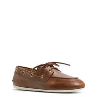 Women's Slim Boat Shoe TAN LEATHER view