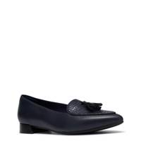 Women's Natalyn Quartz Flat NAVY LEATHER view