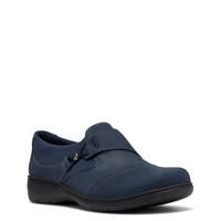 Women's Carleigh Lily Wide Width Slip On Shoe NAVY LEATHER view