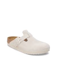 Women's Boston Soft Footbed Narrow Clog ANTIQUE WHITE SUEDE view