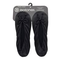 Women's Satin Classic Stretch Ballerina Slipper BLACK view