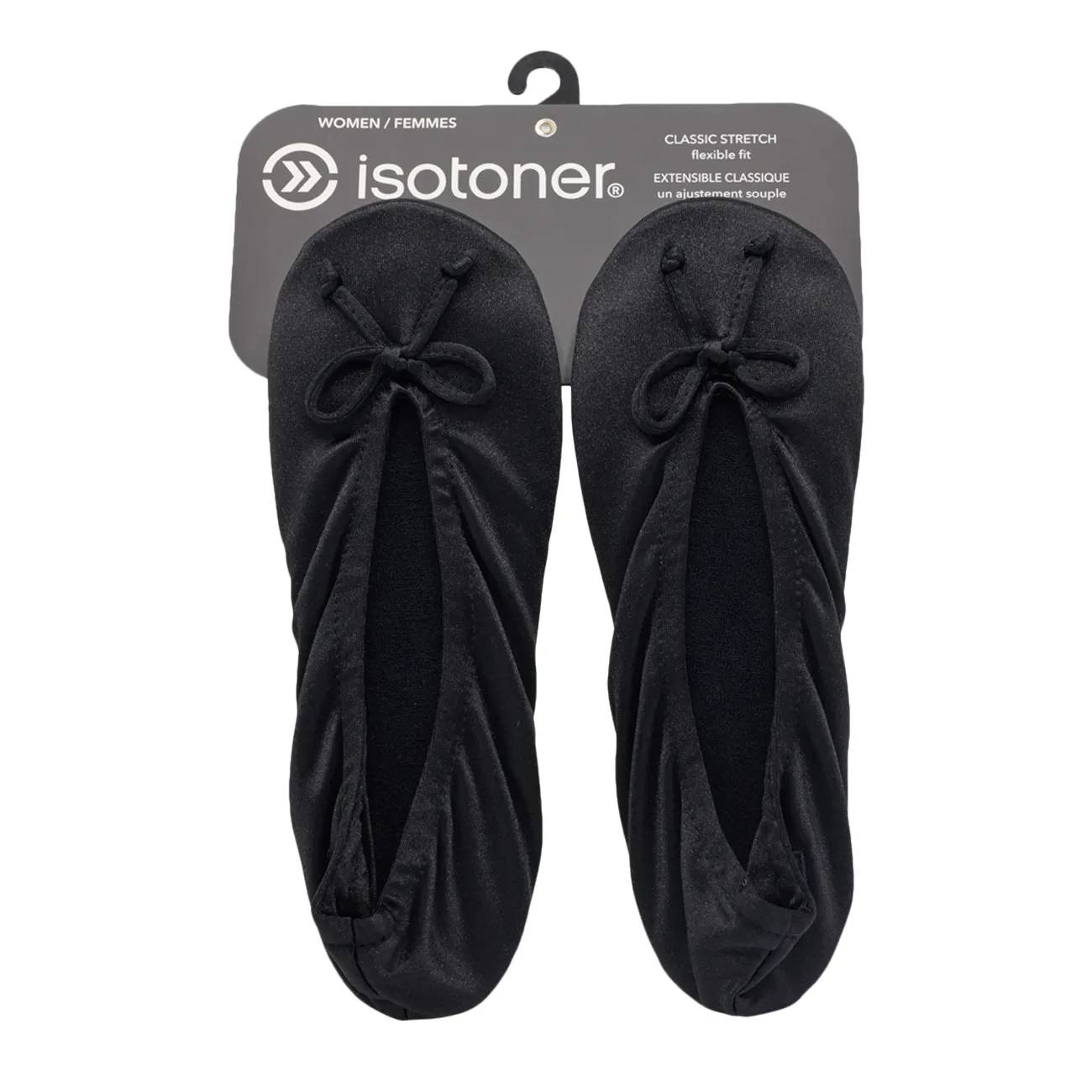 Isotoner Women's Satin Classic Stretch Ballerina Slipper