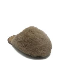 Women's Puff Furry Slipper BEIGE view