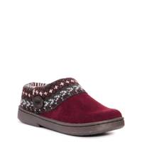 Women's Sweater Clog Slipper BURGUNDY SUEDE view