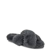 Women's High Plush Slide Slippers GREY view