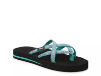 Olowahu Striped Flip Flop Green/Multicolor view