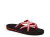 Olowahu Striped Flip Flop Red/Multicolor view