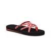Olowahu Striped Flip Flop Coral/Multicolor view