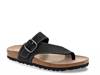 Carly Nubuck Flat Sandal Black view