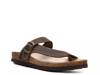 Carly Nubuck Flat Sandal Brown view