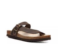 Carly Nubuck Flat Sandal Brown view