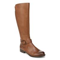 NATURALIZER JAYA WIDE CALF RIDING BOOT BLACK LTHR SADDLE TAN WIDE CALF view