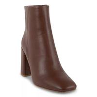 While Ankle Bootie Brown view