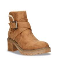 Moto Shearling Ankle Bootie Fawn view