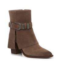 Braydon Foldover Western Bootie CHARCOAL BROWN SUEDE view