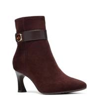 Women's Tammitha Nora Heeled Bootie DARK BROWN SUEDE view