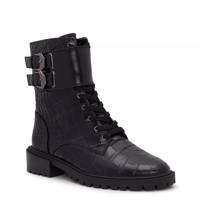 Fawdry Moto Combat Boot Black Leather view