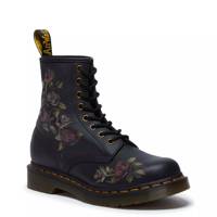 UK Sizing Unisex Roses 1460 Combat Boot BLACK/MULTI LEATHER view