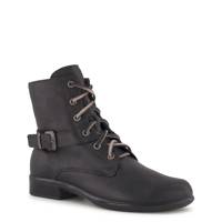 Women's Alize Combat Bootie BLACK SOFT LEATHER view
