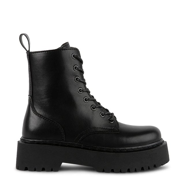 Steve Madden Black non leather Combat Boots brand new unworn Steve Madden Womens Moto Boots in Womens Boots | Black  main image 2