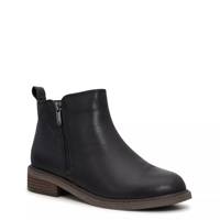 Women's Gorgie Wide Width Ankle Bootie BLACK LEATHER WIDE view