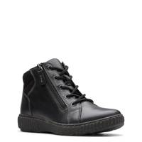 Caroline Park Wide Width Bootie BLACK LEATHER WIDE view