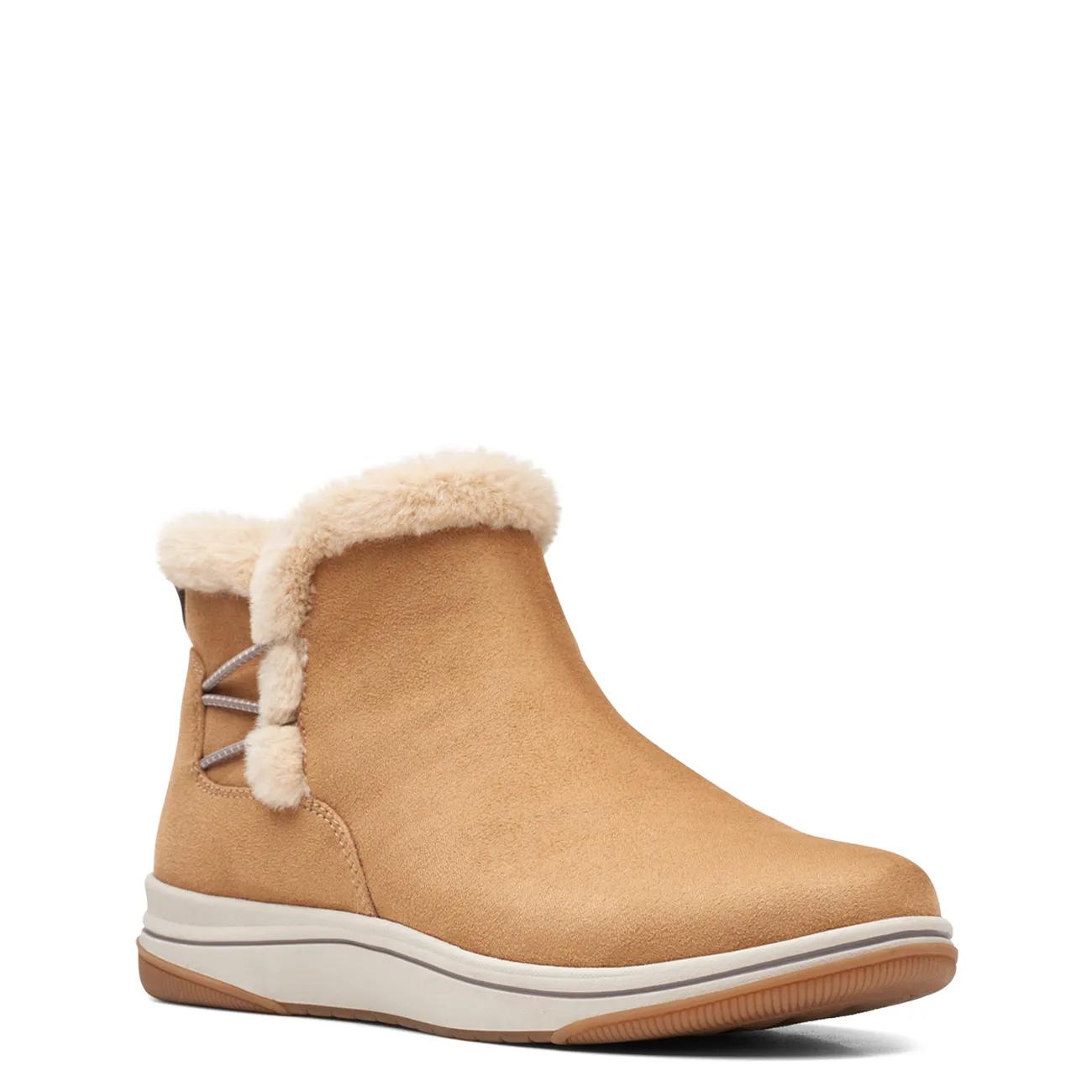 Clarks Women's Breeze Fur Bootie In Brown