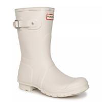 Women's Tri-Colour Logo Backstrap Short Rain Boot White view