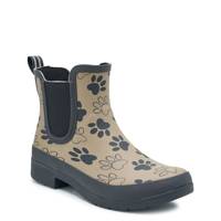 Women's Alliepaws Rubber Chelsea Rainboot Brown view