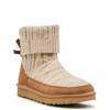 Women's Classic Mini Cabelle Knit Boots Chestnut/Beige view