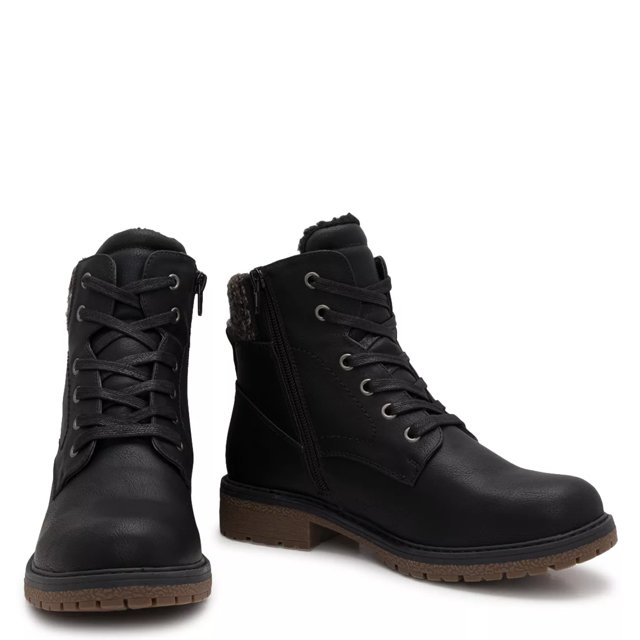 Erika！ Elements Women's Erika Waterproof Wide Width Winter Combat Bootie