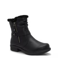 Women's Denver-01 Waterproof Winter Short Moto Boot Black view