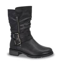 Queens-01 Waterproof Wide Width Moto Boot Black Wide view