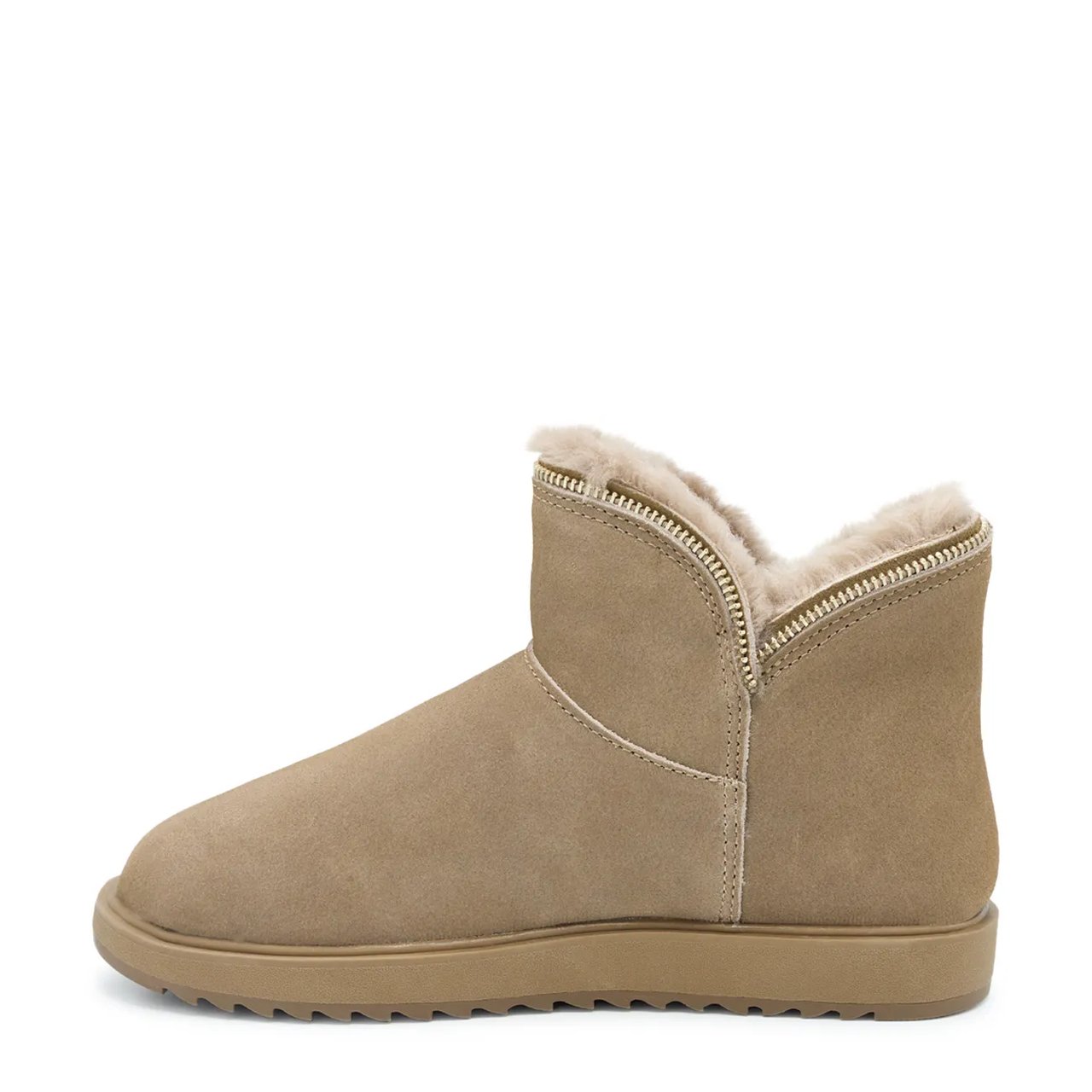 Women's Casual Cozy Bootie with Zip