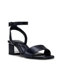 Acaylee Mid Heel Sandal Black Leather view
