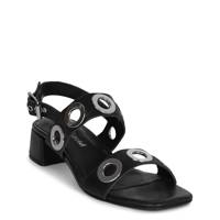 Women's Rivets Heeled Sandal BLACK view