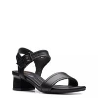 Desirae Coast Wide Width Sandal BLACK LEATHER WIDE view