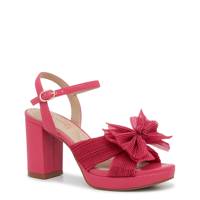 Heather Platform Evening Sandal FIERY PINK view