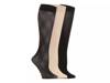 Textured Womens Trouser Socks - 3 Pack Black/Nude view