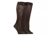 Textured Womens Trouser Socks - 3 Pack Brown view